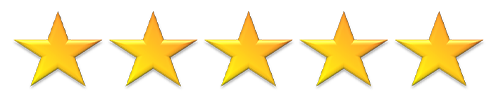 5 stars for customer review 
